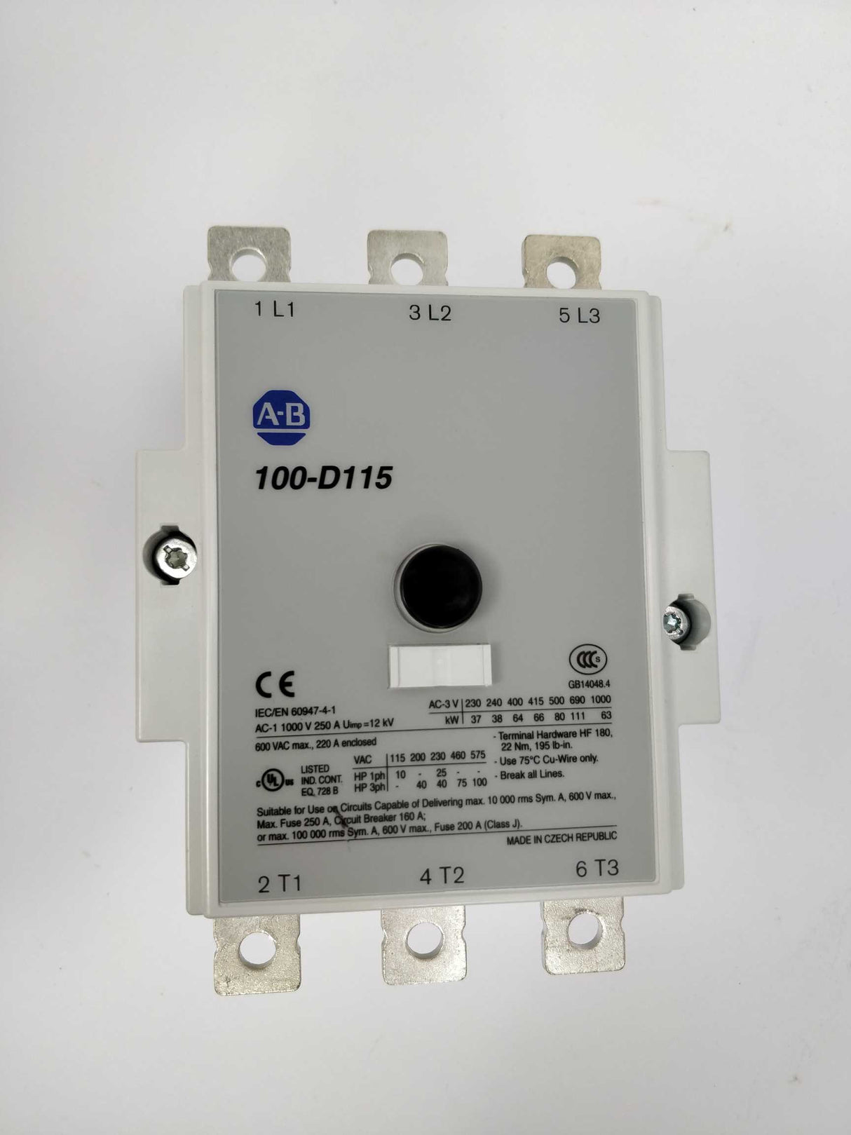 AB 100-D115ZJ11L Contactor. 24VDC