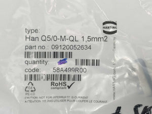 Harting 09120052634 Han Q5/0-M-QL 1,5mm2