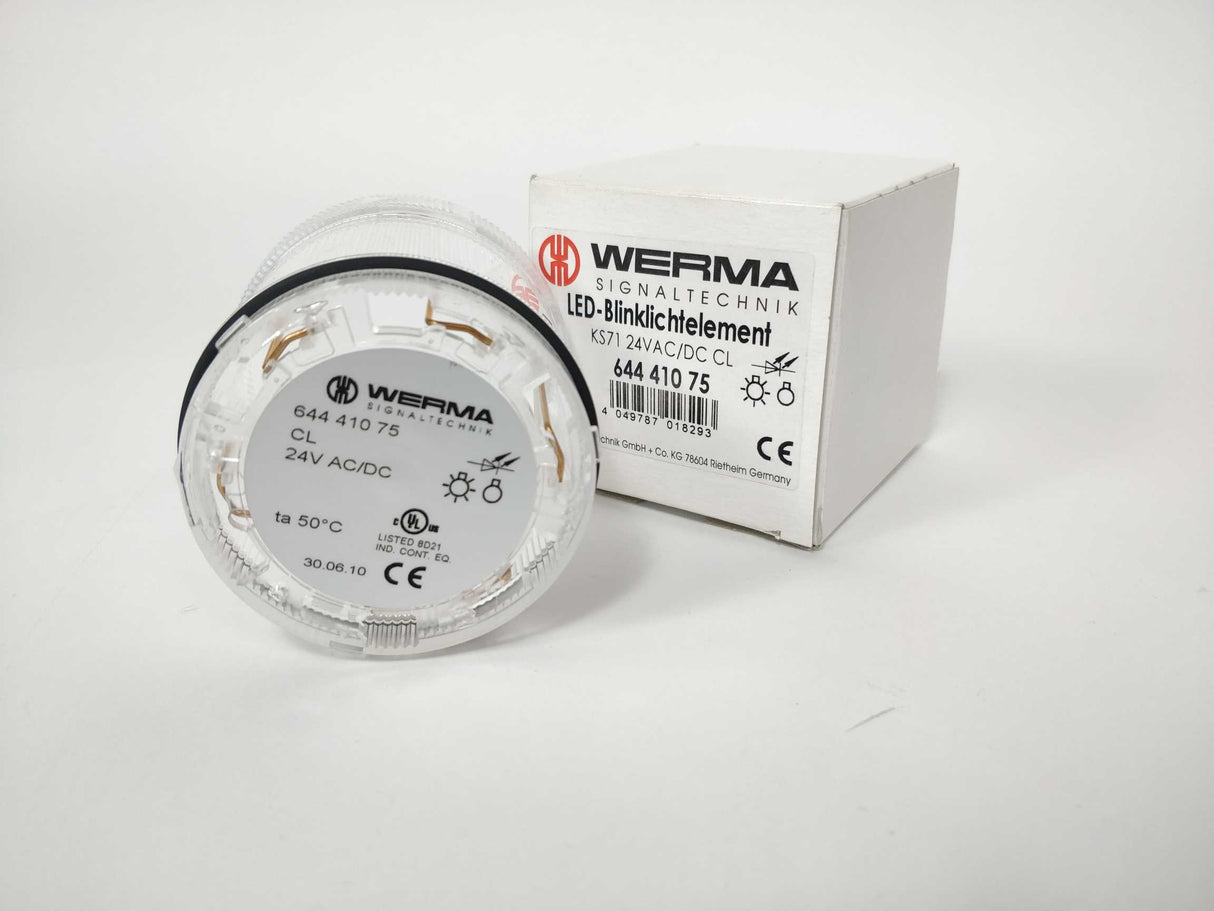 Werma 64441075 KS71 24VAC/DC CL Led-Blinklichtelement, Clear