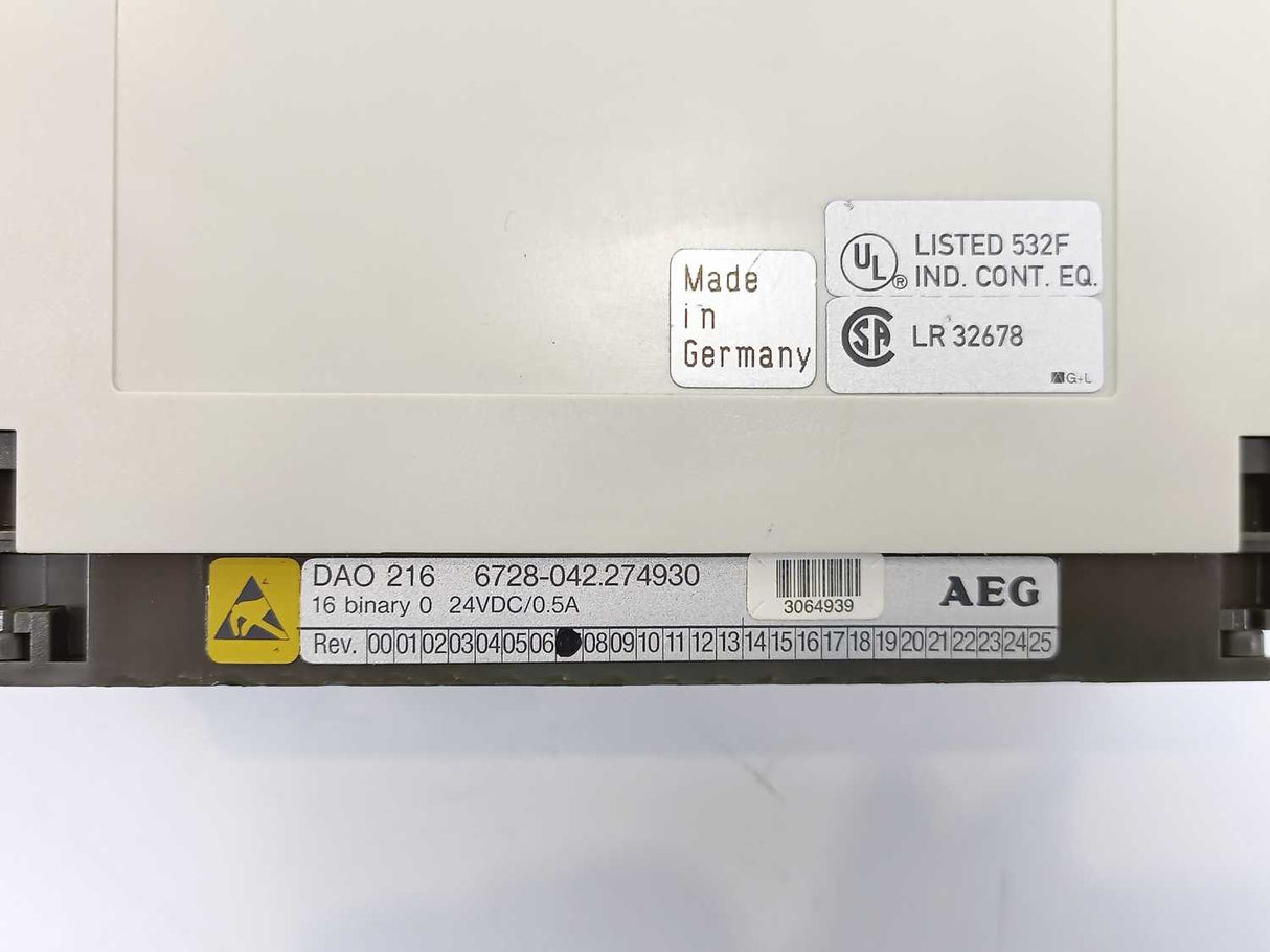 AEG DAO 216 6728-042.274930 16 Binary 0 24VDC/0.5A