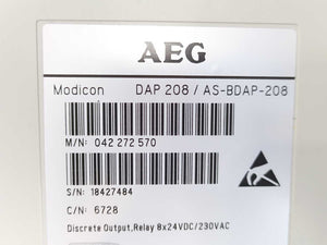 AEG Schneider Automation DAP 208/AS-BDAP-208 Descrete Output, Relay