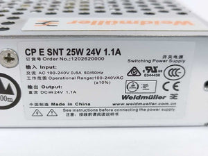 Weidmüller 1202620000 CP E SNT Switching Power Supply 25W 24V 1.1A