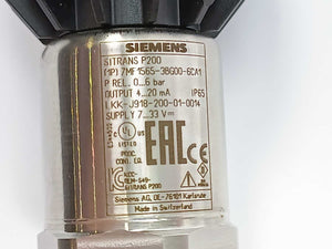 Siemens 7MF1565-38G00-6CA1 SITRANS P200 Pressure Transmitter