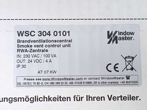 Window Master ESC 304 0101 Smoke Vent Control Unit