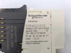 Schneider Electric STBACO1210 Analog Output Module w/ STB XBA 1000