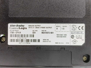 AB 1756-0F4/A Rev. C01 10V & 4-20mA 4 Point Analog Output