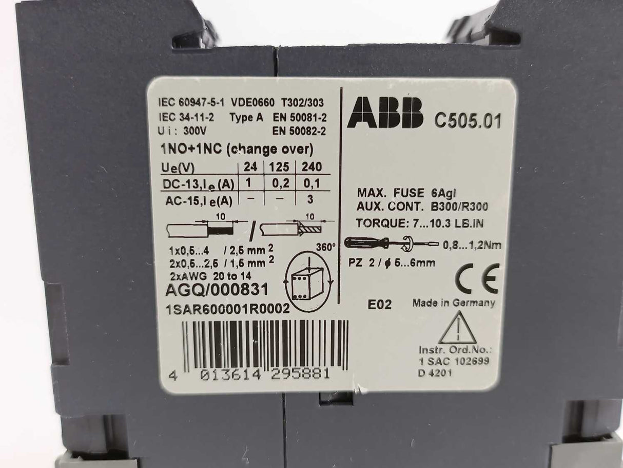 ABB C505.01 Thermistor Motor Protection Tripping Unit