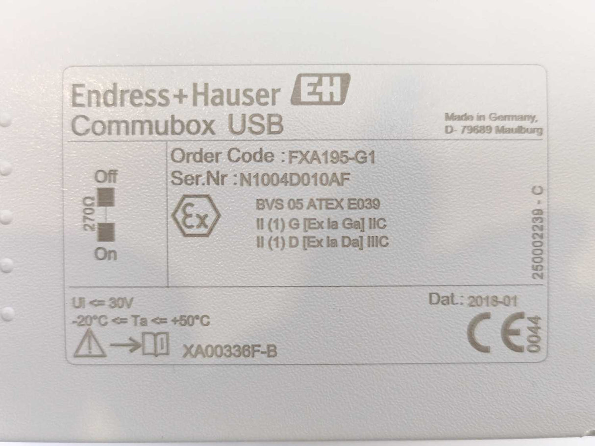 Endress+Hauser FXA195-G1 Commubox USB