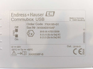 Endress+Hauser FXA195-G1 Commubox USB