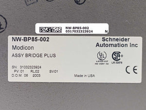 Modicon NW-BP85-002 ASSY Bridge Plus PV:01 RL:02 SV:01