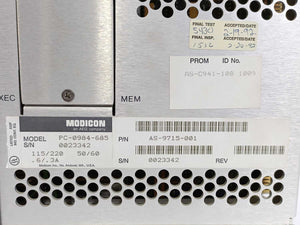 Modicon PC-0984-685 AEG Programmable Controller w/ Keys