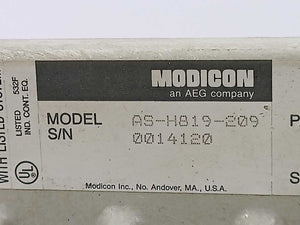 Modicon AS-H819-209 7 Slot 984 Series PLC Rack w/ AS-9534-002