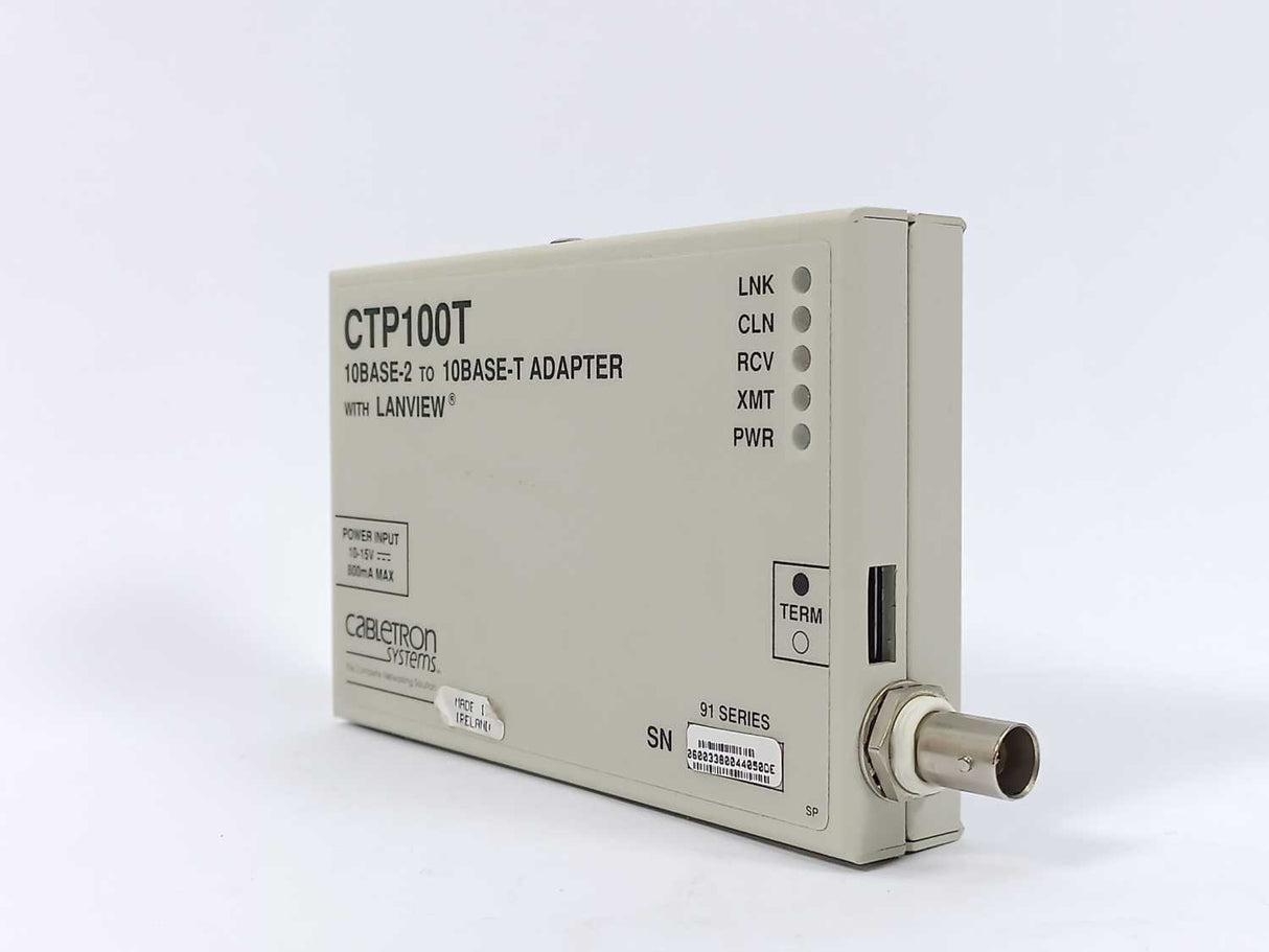 Cabletron Systems CTP100T 10BASE-2 to 10BASE-T Adapter with LANVIEW
