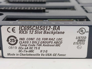 GE Fanuc IC695CHS012-BA RX3i 12 Slot Backplane