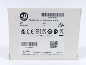 AB 1734-IB8 POINT I/O 8 Point Digital Input Module, Ser. D, Batch of 2pcs