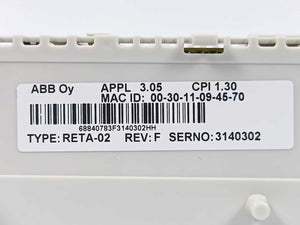 ABB RETA-02 Rev: F Ethernet Adapter