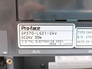Pro-Face GP570-LG21-24V 10.4-inch Touch Panel, for parts, do power up