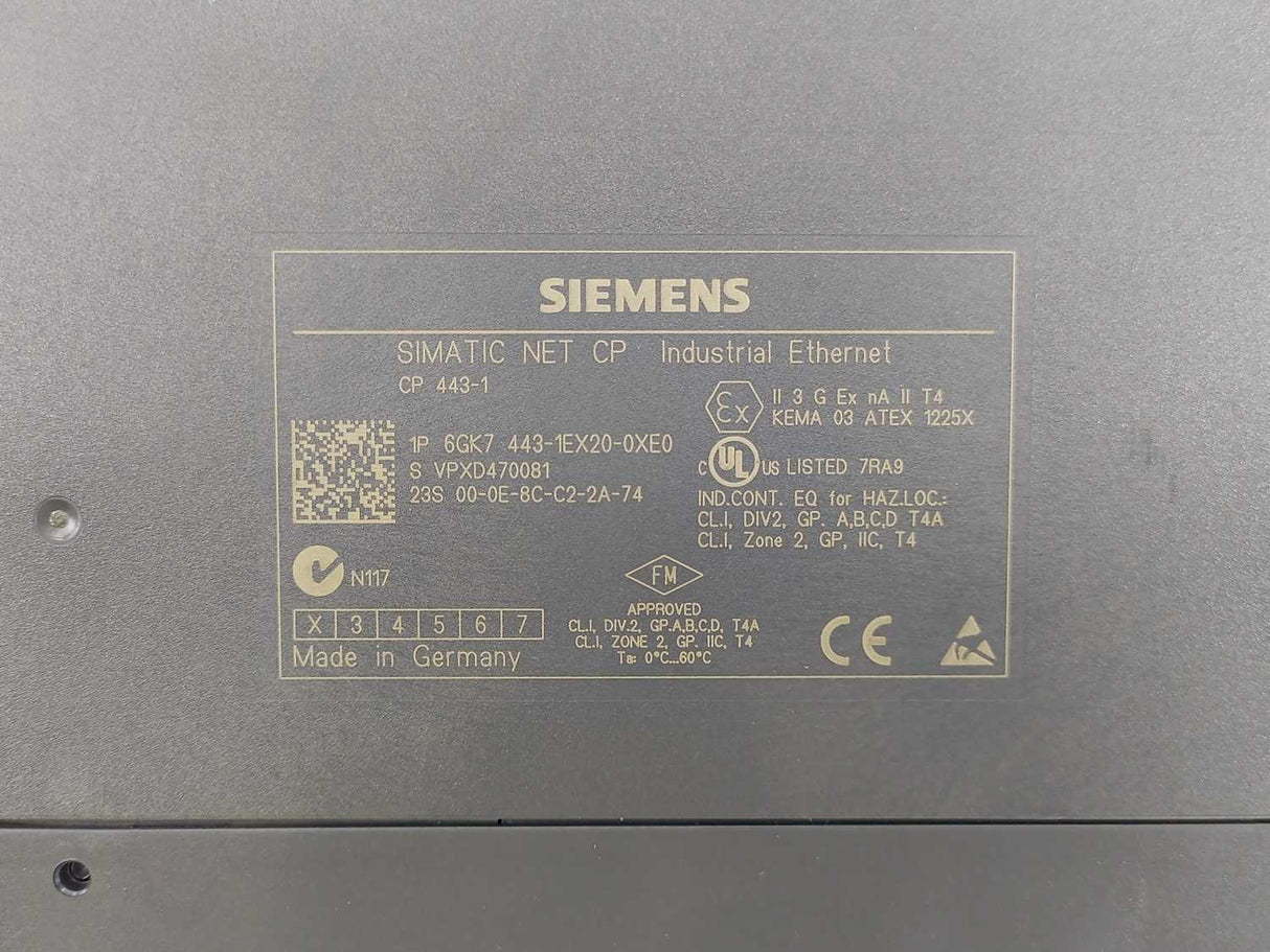 Siemens 6GK7443-1EX20-0XE0 SIMATIC NET CP Industrial Ethernet