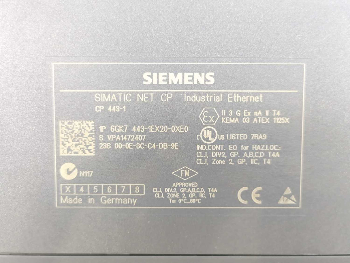 Siemens 6GK7443-1EX20-0XE0 SIMATIC NET CP Industrial Ethernet