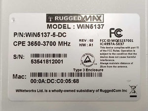 RuggedMax WiN5137-5-DC Vehicular Subscriber With Cable