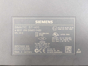 Siemens 6ES7414-3XM05-0AB0 SIMATIC S7-400 CPU 414-3 Central Processing Unit