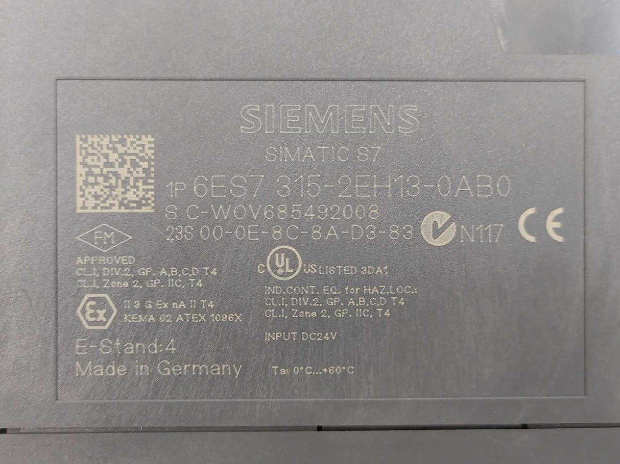Siemens 6ES7315-2EH13-0AB0 SIMATIC S7-300, CPU