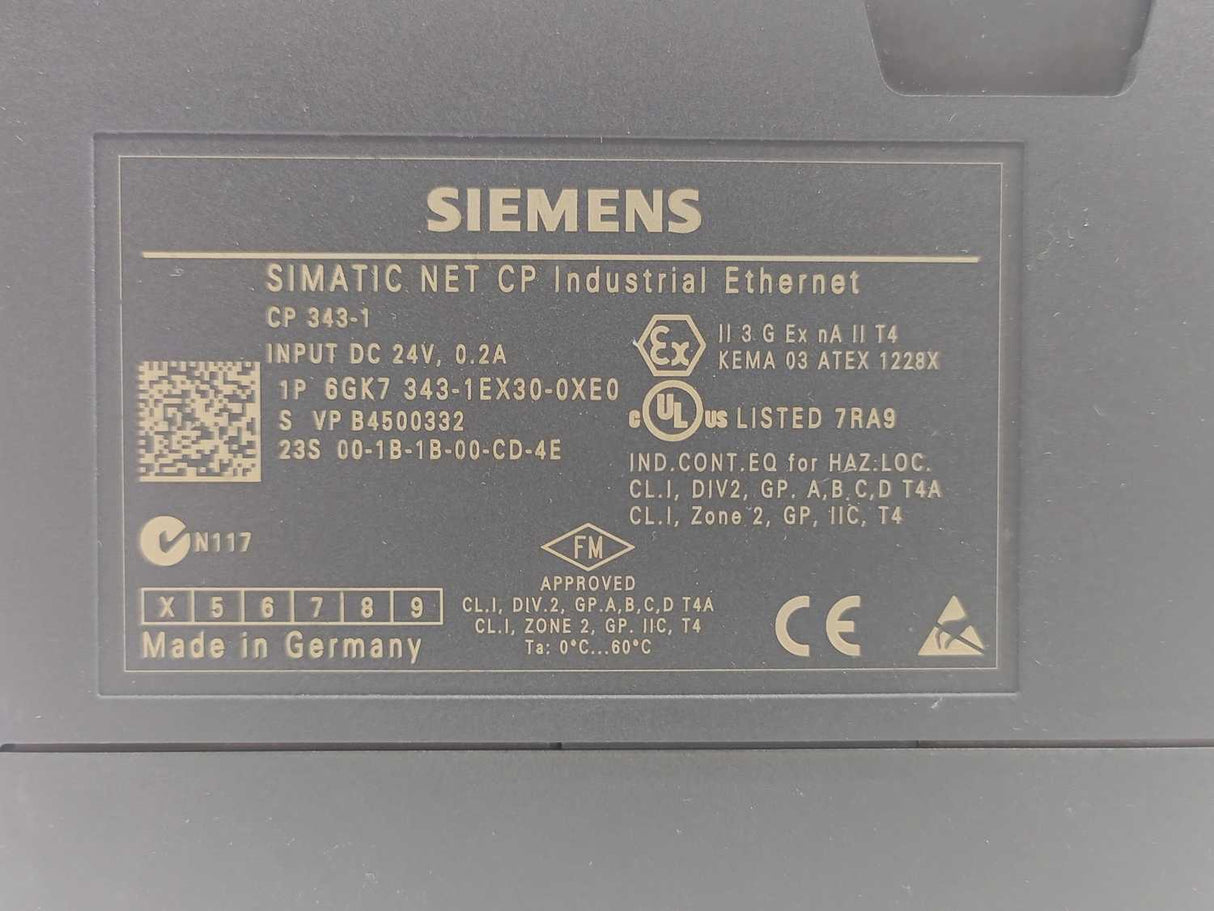 Siemens 6GK7343-1EX30-0XE0 SIMATIC NET CP Industrial Ethernet