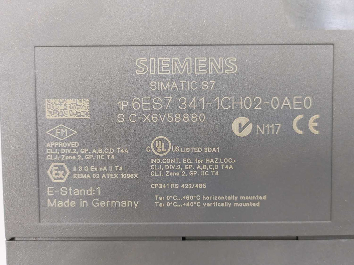 Siemens 6ES7341-1CH02-0AE0 SIMATIC S7-300 Communications Processor