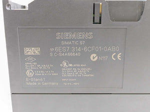 Siemens 6ES7314-6CF01-0AB0 CPU 314C-2DP