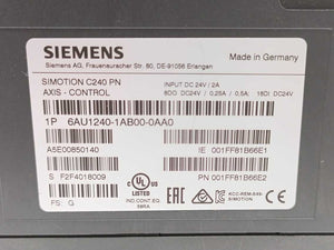 Siemens 6AU1240-1AB00-0AA0 SIMOTION C240 PN Programmable Motion Control System