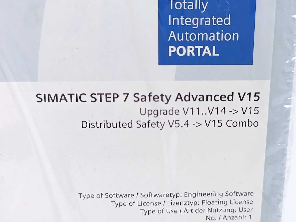 Siemens SUS-170056 SIMATIC STEP 7 Safety Advanced V15 PLC Software
