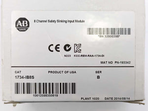 AB 1734-IB8S Ser. B 8 Channel Sfty Sinking Inp Mod PN-25132