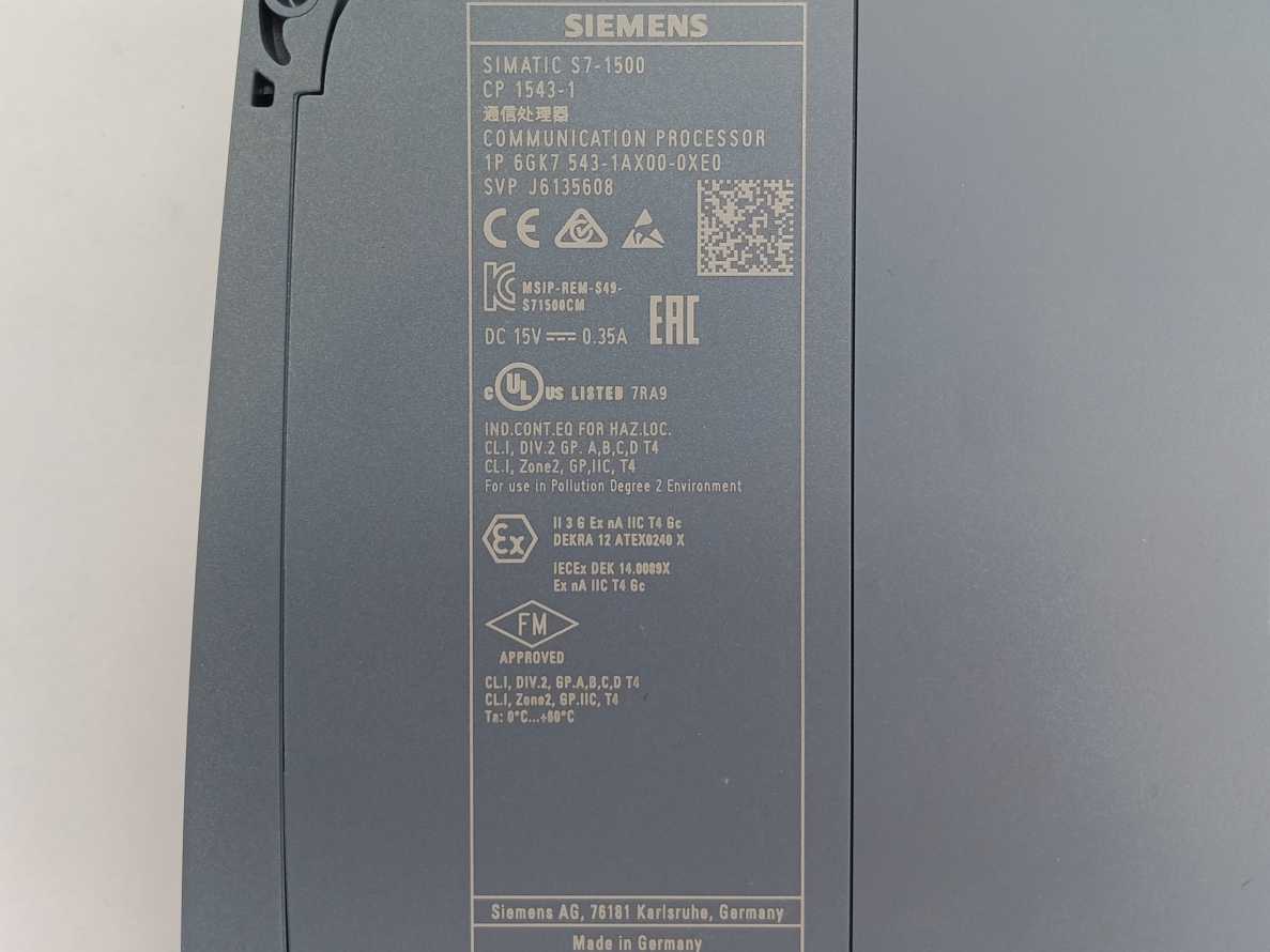 Siemens 6GK7543-1AX00-0XE0 Communication Processor CP1543-1