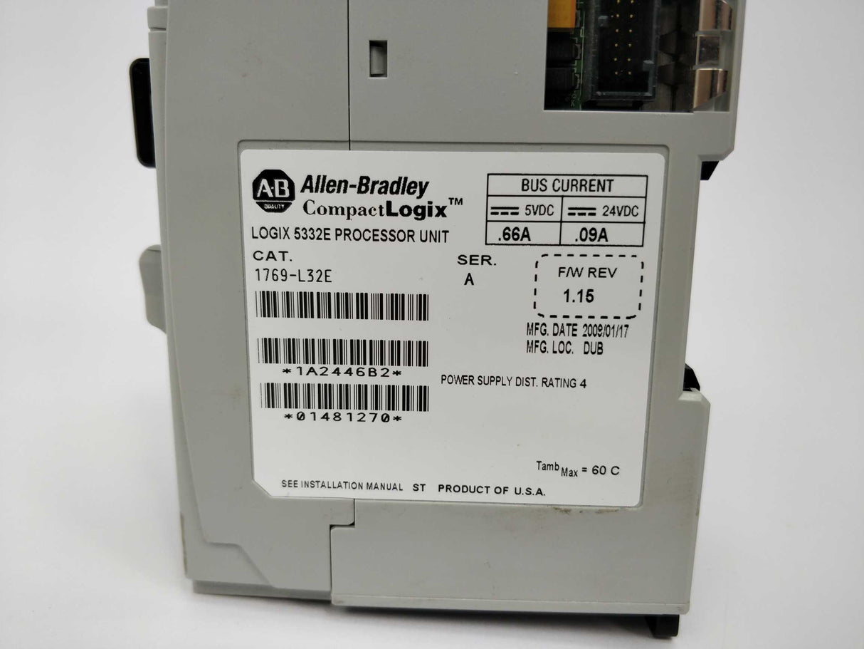 AB 1769-L32E Ser. A ; FW. 1.15, CompactLogix 750KB Controller