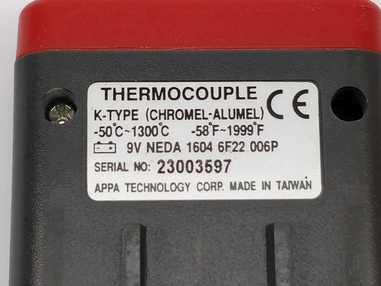 APPA Technology Corp. APPA51 Thermometer K-Type Thermocouple