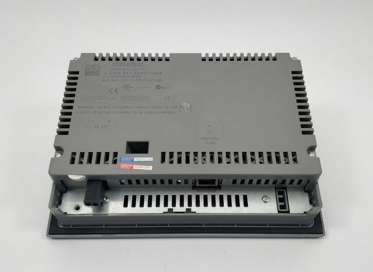 Siemens 6AV6647-0AD11-3AX0 SIMATIC HMI KTP600 Basic Color PN