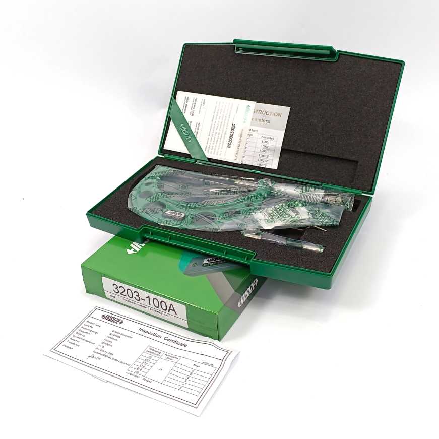 INSIZE 3203-100A Outside Micrometer 75-100X0.01mm