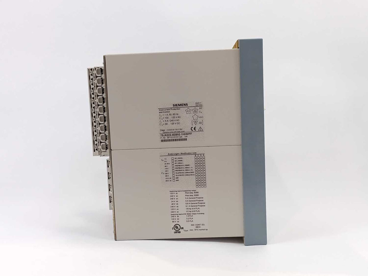Siemens 7SJ6222-4EB92-1HH0/FF Overcurrent Protection and Control