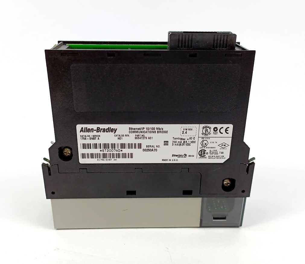 AB 1756-ENBT Ser. A FW Rev 6.004; Cat. Rev. H01 ; Enet/IP Bridge Module