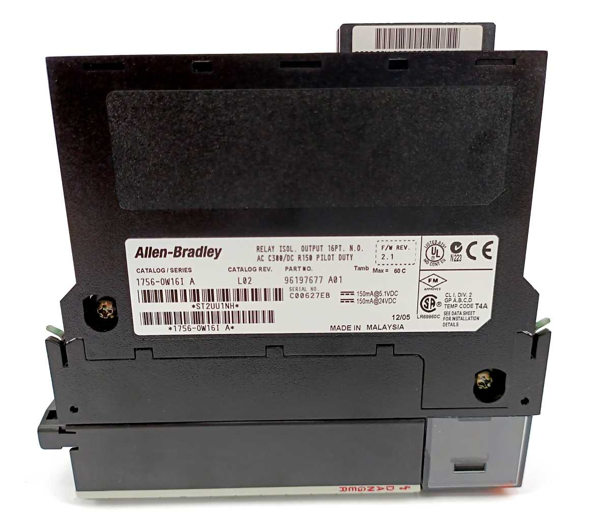 AB 1756-OW16I Ser. A ; Cat. Rev. L02 ControlLogix Relay Output Module