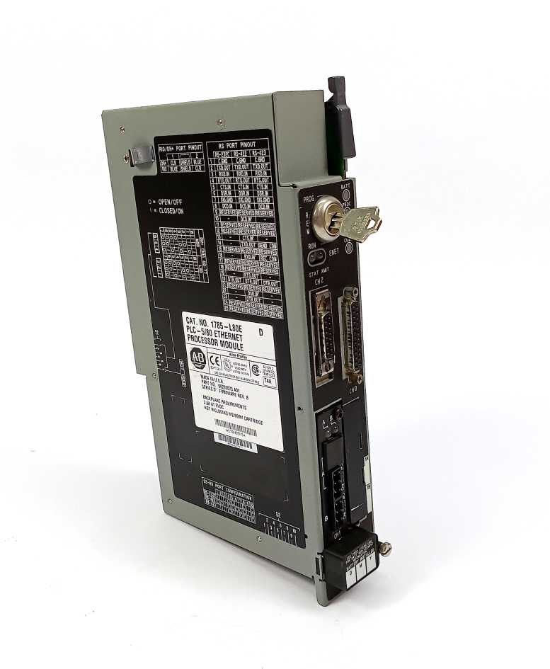 AB 1785-L80E Ser. D ; F/W Rev. B  PLC-5/80 Ethernet Processor Module