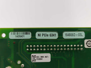National Instruments NI PCIe 6341  PCIe multifunction I/O DAQ 194986D-03L