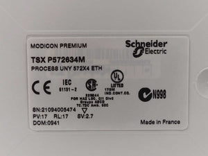 Schneider Electric TSXP572634M Unity Processor w/ TSXMRPP384K Memory Card