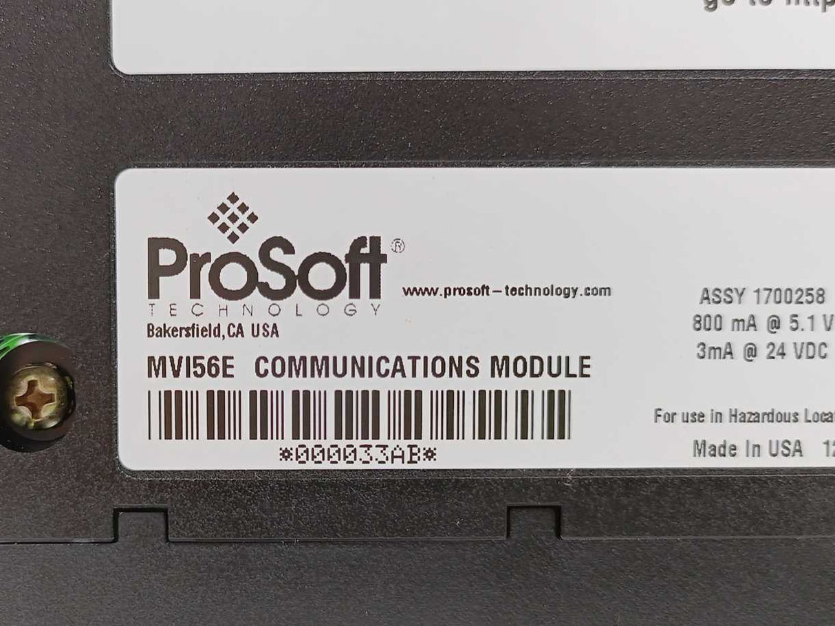 ProSoft MVI56E-MCM ControlLogix Platform Modbus Communication Module