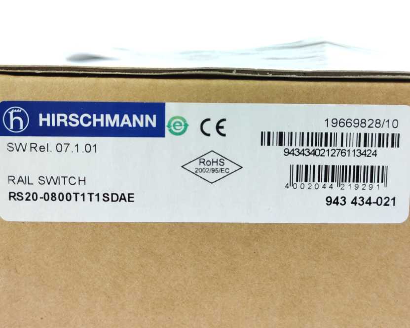 Hirschmann RS20-0800T1T1SDAUHH RS20 Rail Switch