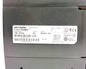 AB 1756-PA75 Ser A, Cat. Rev. B01 ControlLogix AC Power Supply