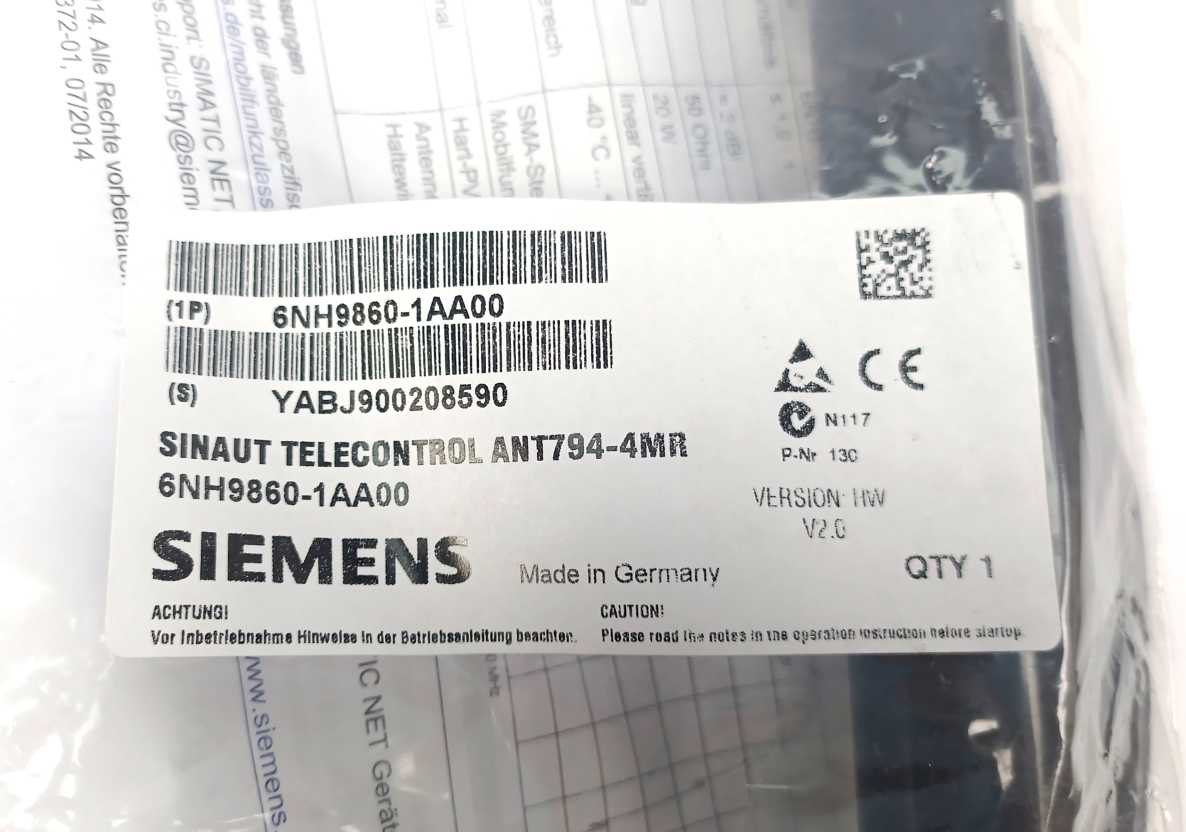 Siemens 6NH9860-1AA00 ANT794-4MR mobile wireless antenna for 2G/3G/4G EU