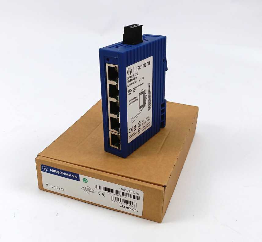 Hirschmann 943824-002 SPIDER 5TX Rail Switch