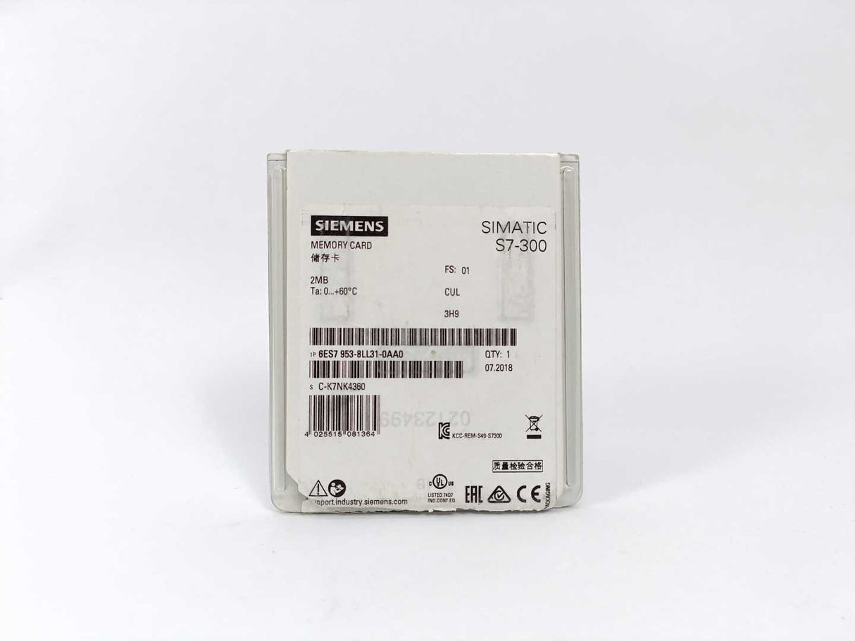 Siemens 6ES7953-8LL31-0AA0 Simatic Micro Memory Card