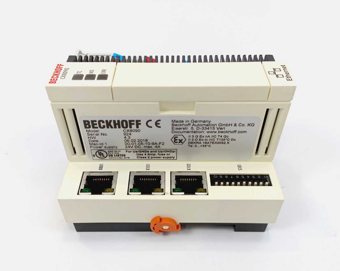 Beckhoff CX8090 DIN rail Industrial PC w/ 256MB SD Card